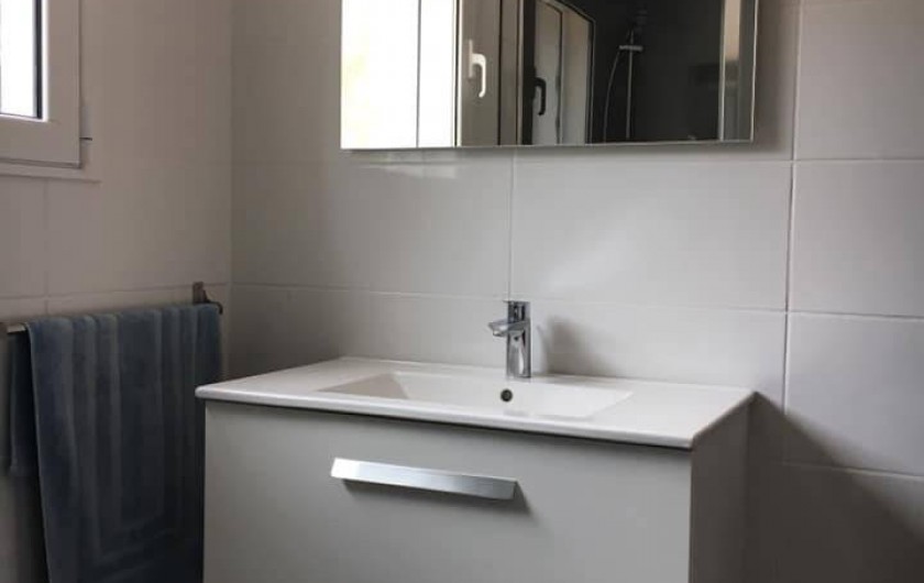 Location de vacances - Appartement à Sainte-Lucie de Porto-Vecchio - salle de douche avec wc
