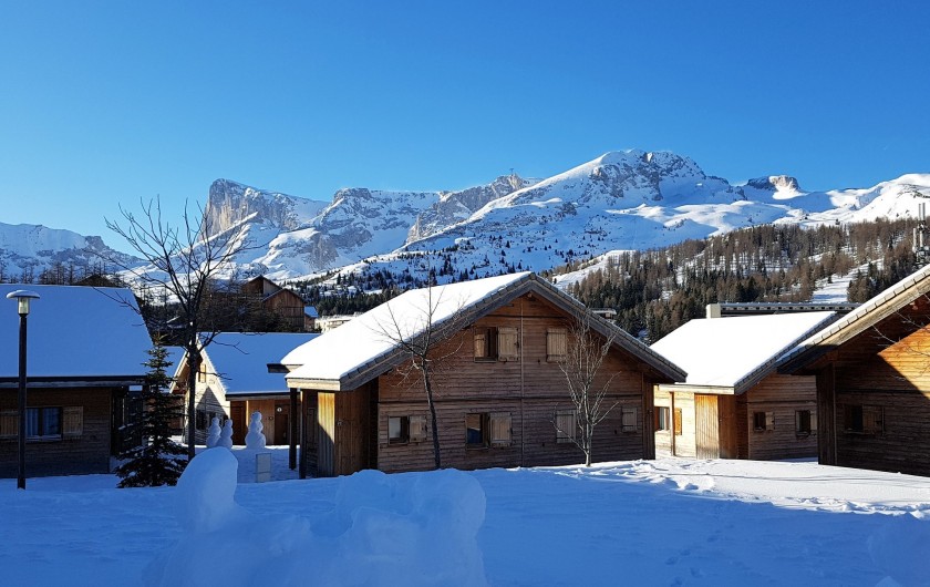 Location de vacances - Chalet à Le Dévoluy - Vue de la Terrasse, Pic de Bure