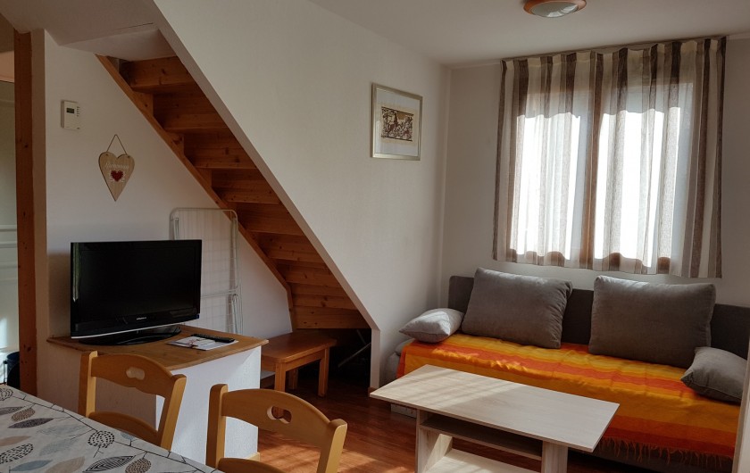 Location de vacances - Chalet à Le Dévoluy - Salon avec canapé convertible 2 places