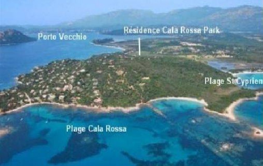 Location de vacances - Appartement à Porto-Vecchio - Situation géographique de Cala Ross' Appart.