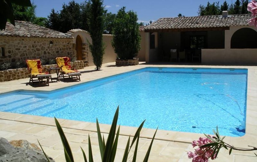 Location de vacances - Gîte à Rosières - Piscine 11x6 m avec le pool-house