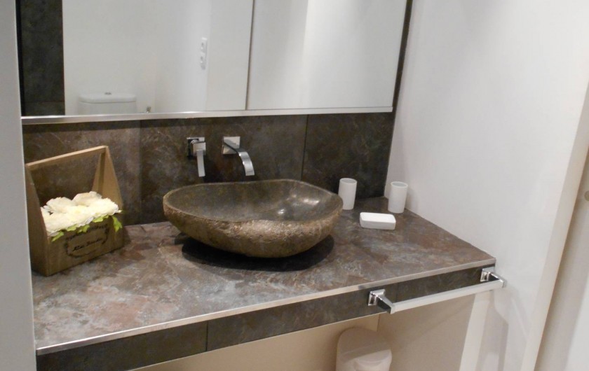 Location de vacances - Appartement à Marigot - Salle de bain avec très belle et grande douche à l'italienne