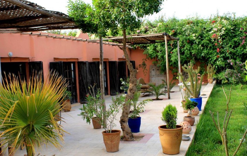 Location de vacances - Chambre d'hôtes à Agadir - terrasse du batiment principal