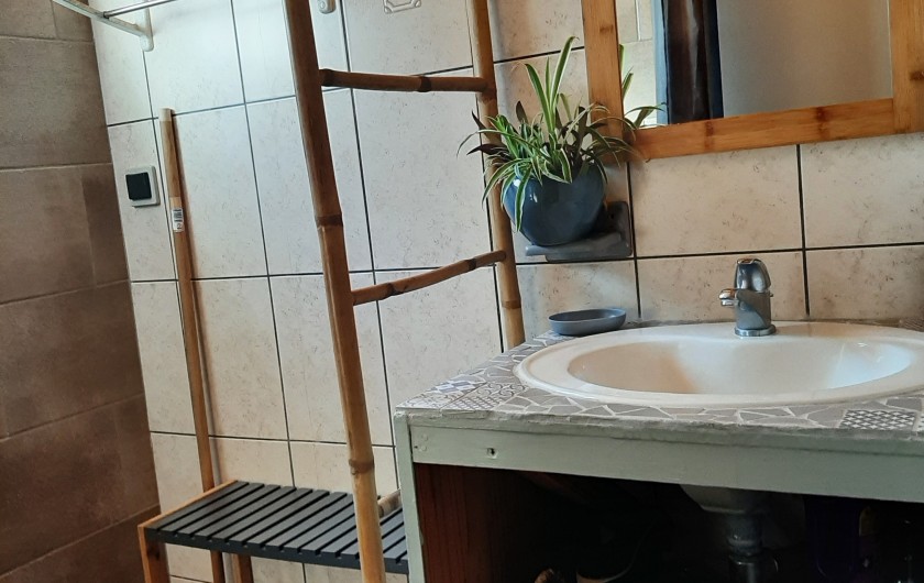 Location de vacances - Gîte à Saint-Leu - salle de bain bungalow  lune