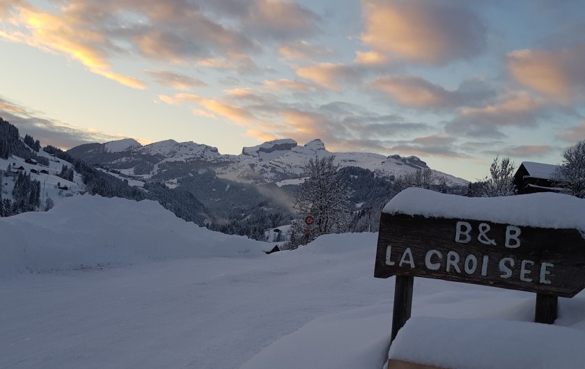 Location de vacances - Chalet à Les Diablerets - Panneau indicateur pour trouver le Chalet la Croisée