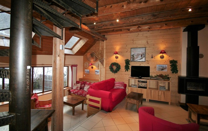 Location de vacances - Chalet à Puy-Saint-Vincent - Salon coin feu