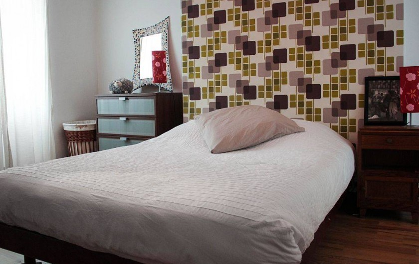Location de vacances - Appartement à Granville - La chambre avec lit 140 x 190 cm