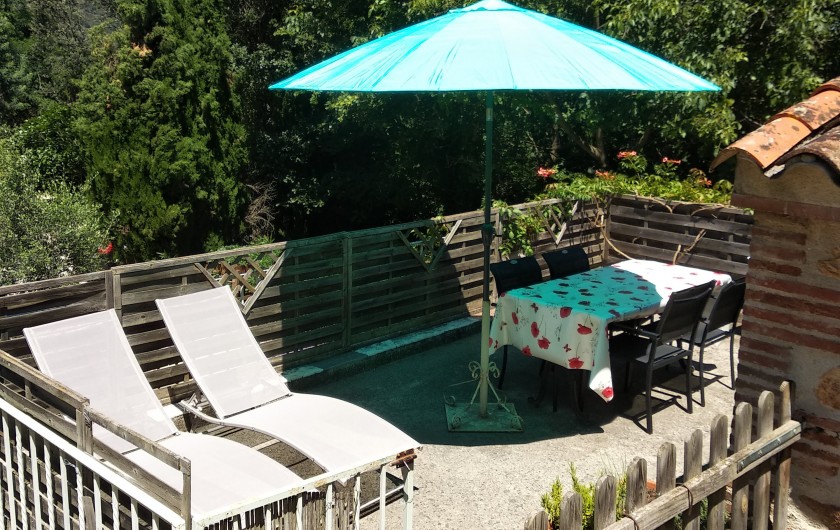 Location de vacances - Gîte à Eus - Terrasse gîte Rose