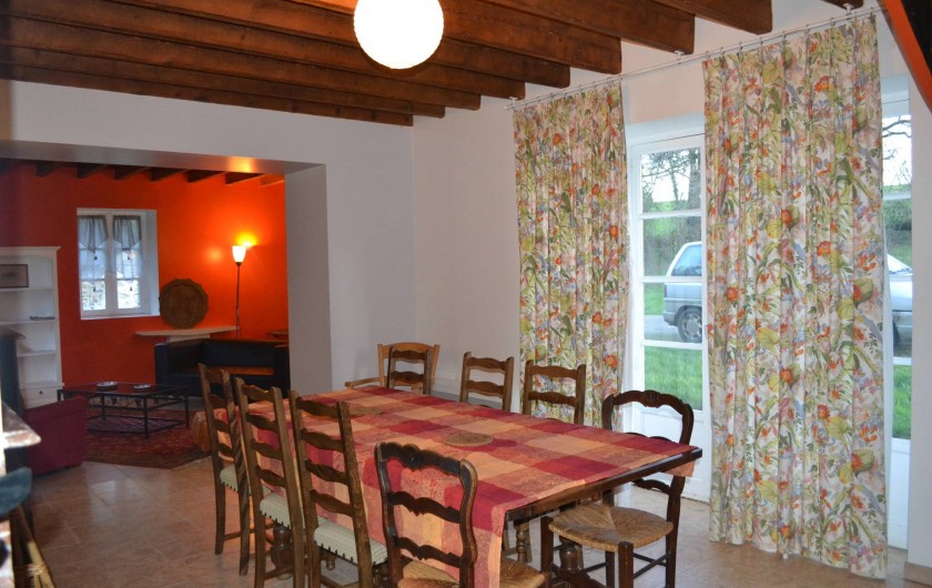 Location de vacances - Gîte à La Baconnière - Séjour avec insert