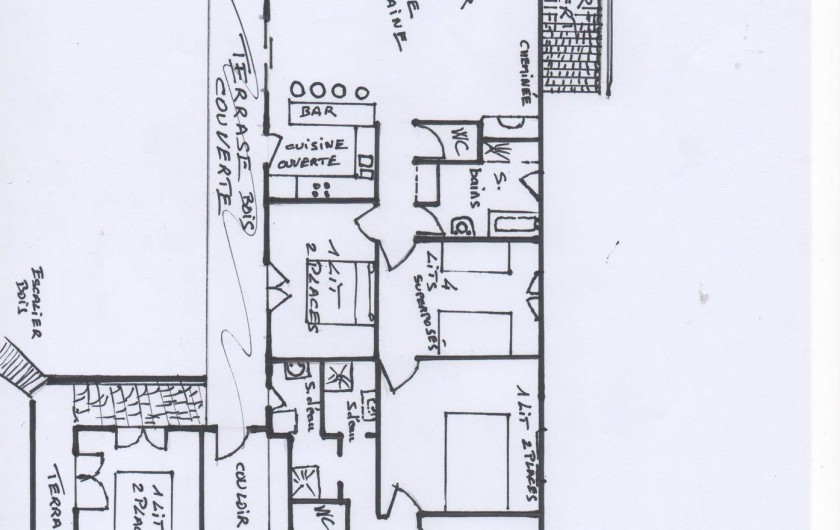 Location de vacances - Villa à Le Cap Ferret - Plan de la maison