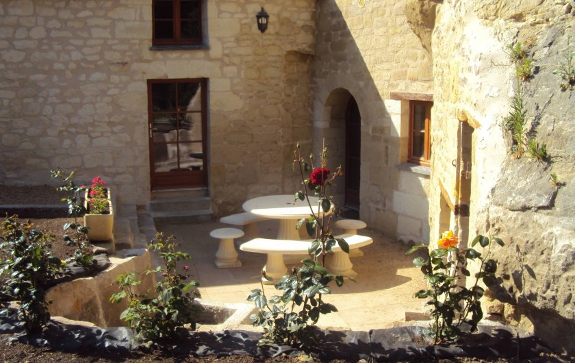 terrasse salon en pierre