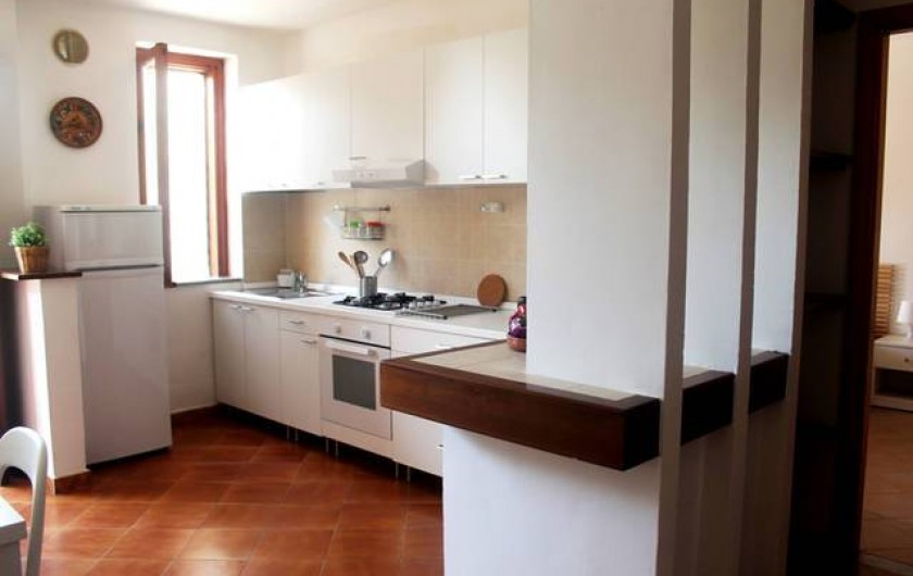 Location de vacances - Appartement à Agropoli - Le sejour avec la cuisine