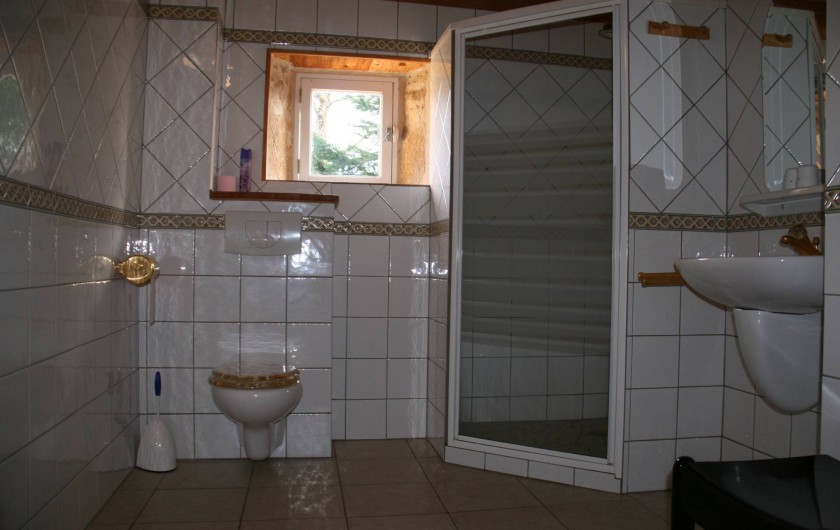 Location de vacances - Gîte à Lacam-d'Ourcet - La salle de bain, étage du dessous
