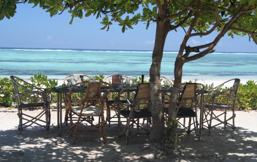 Location de vacances - Villa à Zanzibar - Notre coin  " lunch & BBQ " avec une vue imprenable !