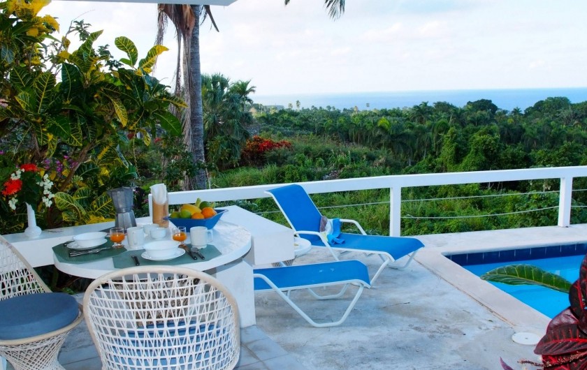 Location de vacances - Villa à Cabrera - Table de la terrasse avec vue sur la mer