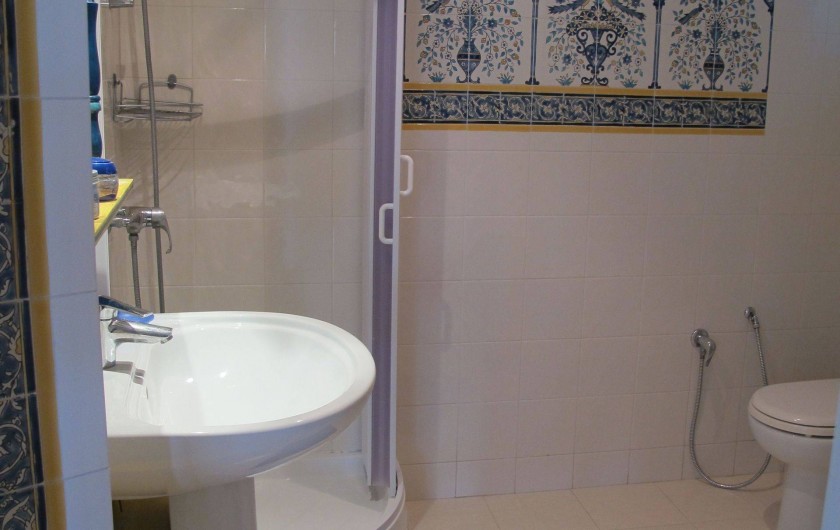 Location de vacances - Appartement à Hammamet - salle de douche avec wc