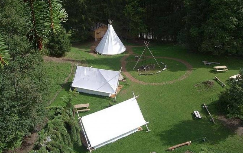 Location de vacances - Tipi à Mont-Saxonnex - Un camp à taille humaine pour un atmosphère vraiment insolite