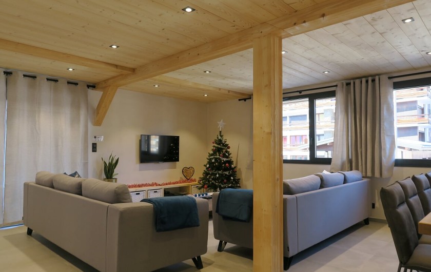 Location de vacances - Appartement à Les Gets - Espace Salon - coin TV