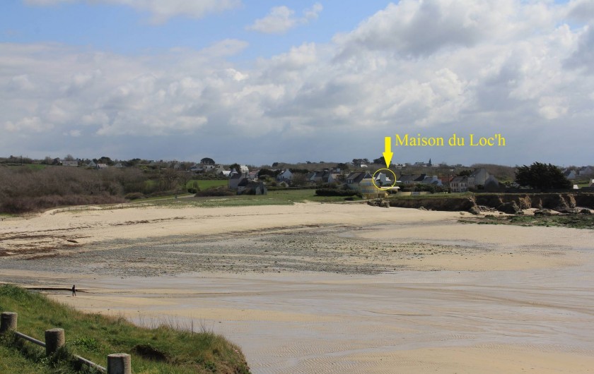 Location de vacances - Villa à Primelin - Plage du Loc' h et situation de la maison, sur la route de la Pointe du Raz.