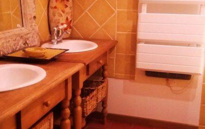 Location de vacances - Maison - Villa à Cheval-Blanc - salle de bains avec baignoire, double vasque et wc séparé