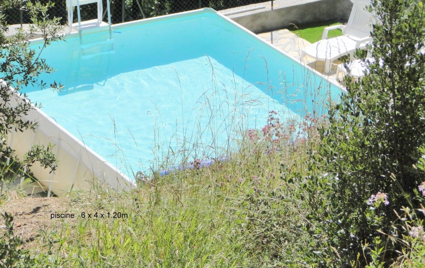 La piscine (6x4x1.20m)