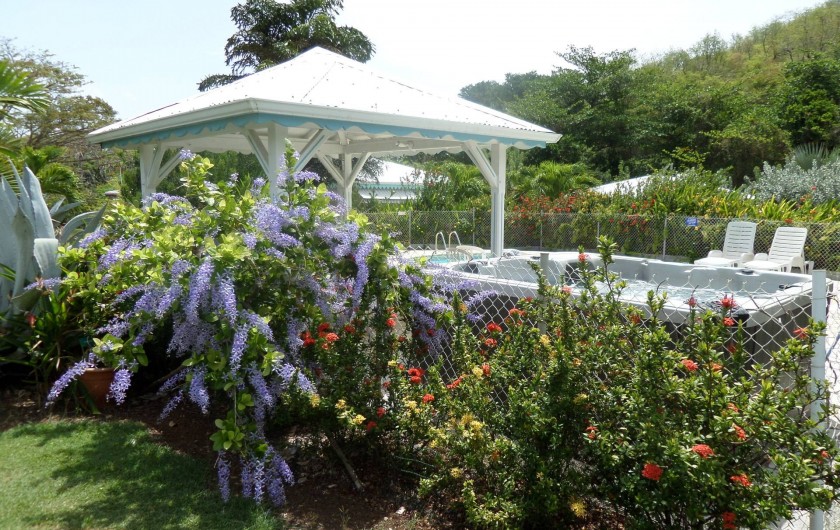 Location de vacances - Bungalow - Mobilhome à Le François - le jacuzzi permettant de se détendre agréablement .