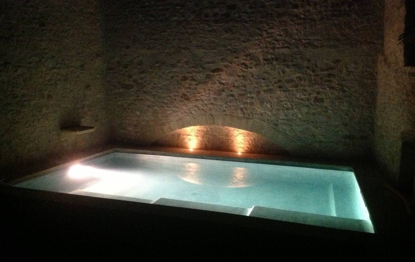 Location de vacances - Villa à Fontanes - piscine privative, entourée de murs en pierres sèches