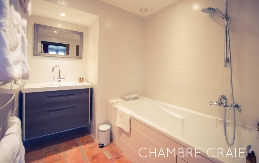 Location de vacances - Chambre d'hôtes à Sainte-Maure - Salle de bain chambre Craie