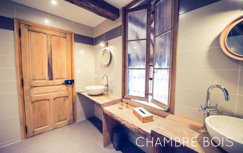 Location de vacances - Chambre d'hôtes à Sainte-Maure - Salle de bain chambre Bois