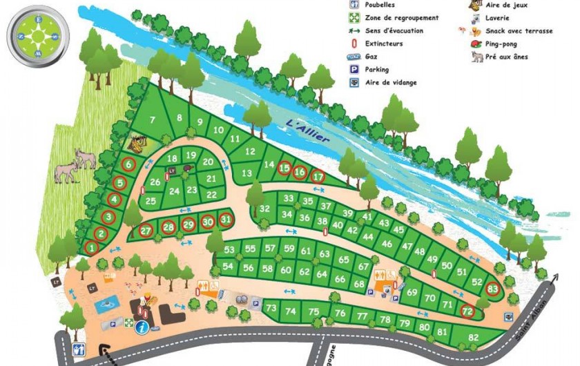 Location de vacances - Camping à Langogne - Le plan du camping