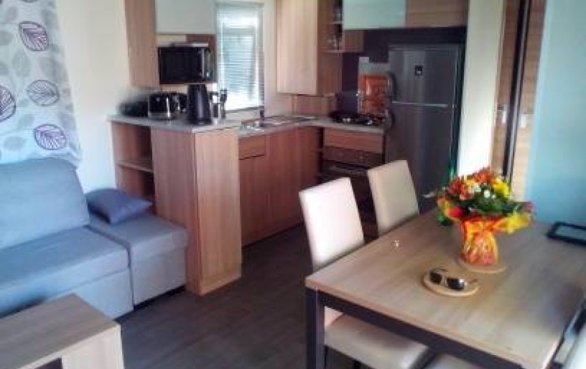 Location de vacances - Bungalow - Mobilhome à Vias - La pièce à vivre