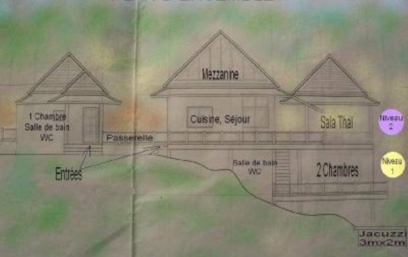 Location de vacances - Villa à Ko Samui - Schéma d'implantation architecturale