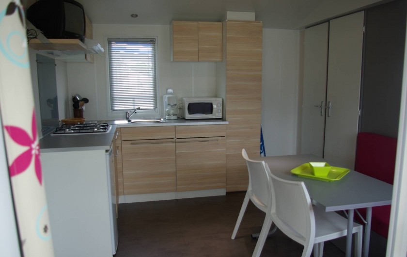 Location de vacances - Bungalow - Mobilhome à Cherrueix - location mobil home avec léléviseur Mont saint michel