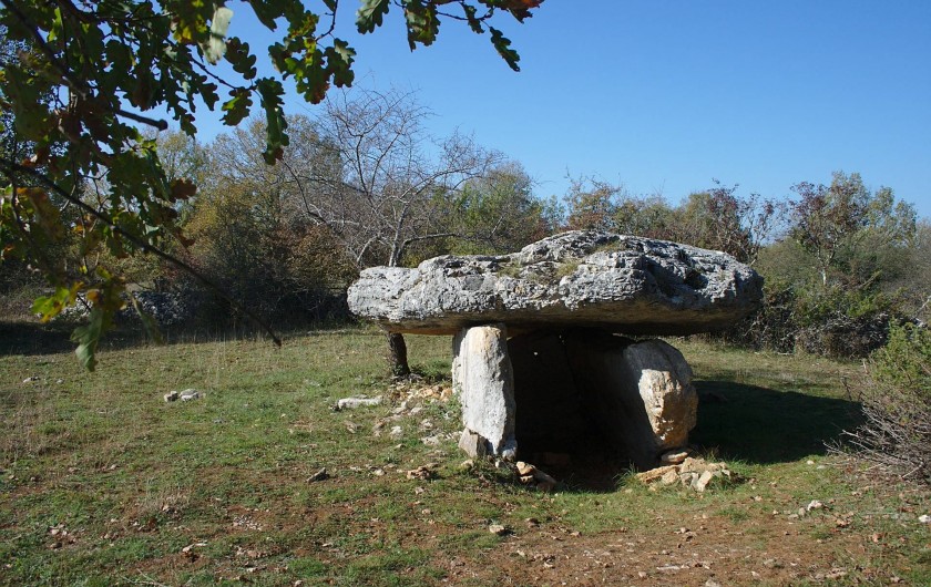 Location de vacances - Gîte à Lentillac-du-Causse - le dolmen de Lentillac accès depuis le gîte