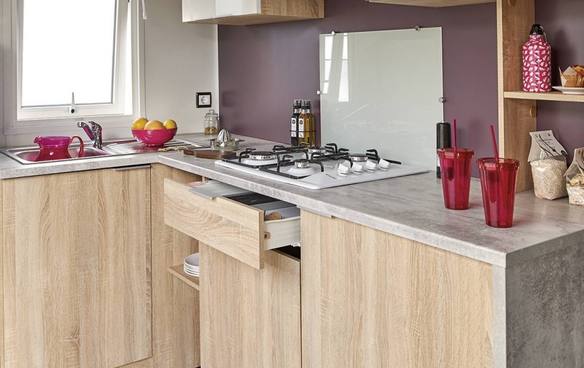 Location de vacances - Camping à Wacquinghen - Mobil home Loft 4 personnes 2 chambres