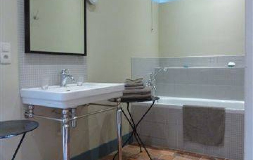 Location de vacances - Chambre d'hôtes à Vauciennes - salle de bain avec douche et baignoire
