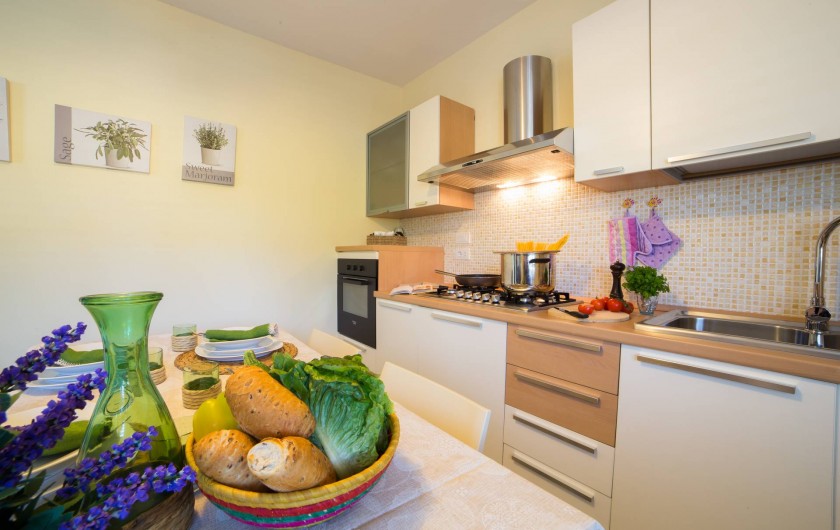 Location de vacances - Appartement à Pescoluse - Dans la large cuisine tu peux préparer les recettes typiques du Salento!