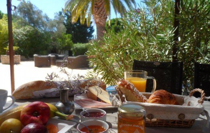 Location de vacances - Chambre d'hôtes à Aigues-Mortes - petit déjeuner