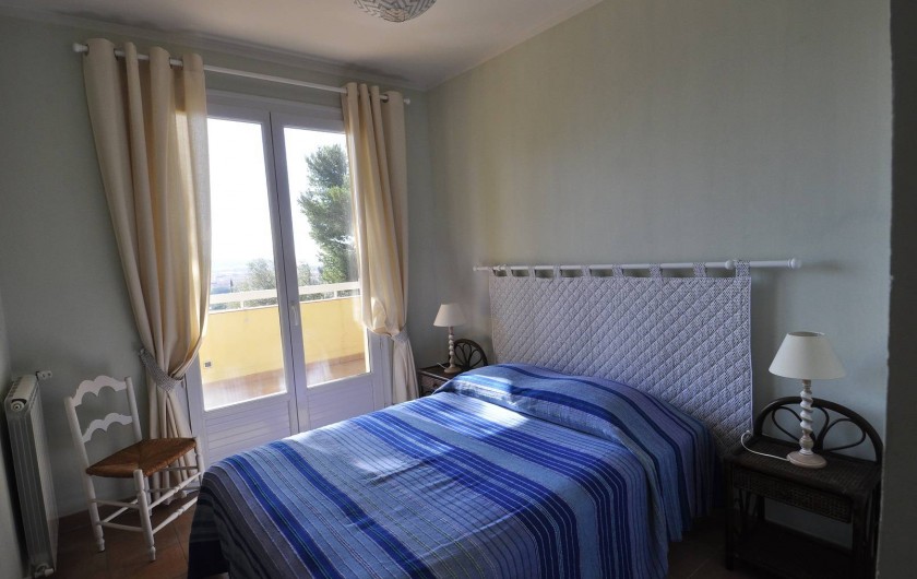 Location de vacances - Villa à Tamaris - Chambre verte accès sur terrasse sud