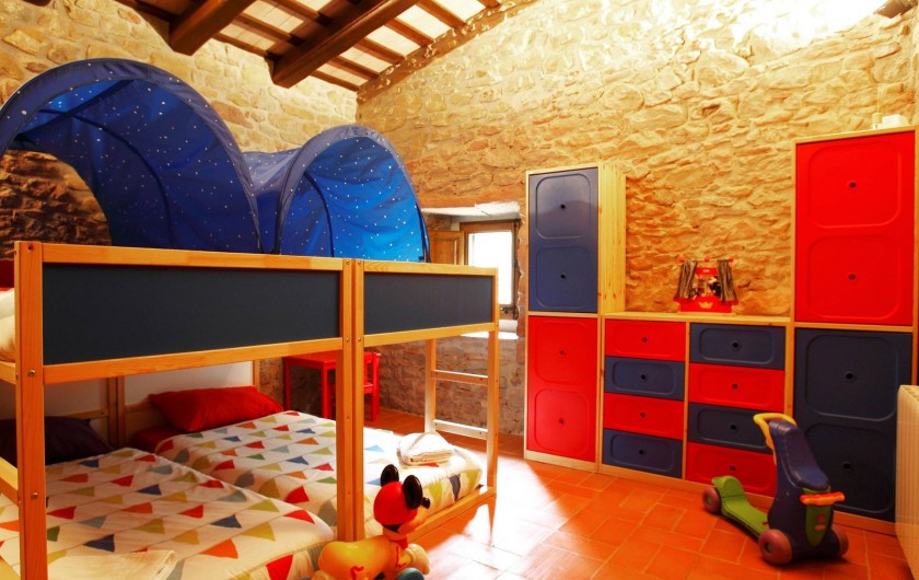 Location de vacances - Mas à Gérone - Chambre 1e étage (4 lits decorée enfants)