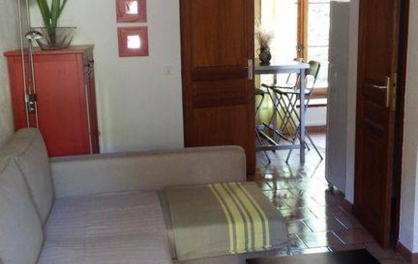 Location de vacances - Maison - Villa à Rustrel - Le salon ouvert.