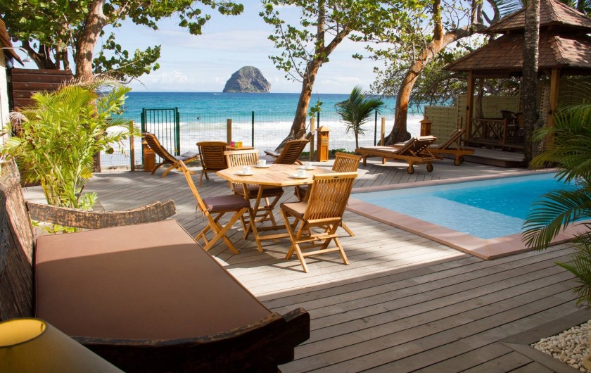 Location de vacances - Villa à Le Diamant - profitez de la vue depuis la cuisine