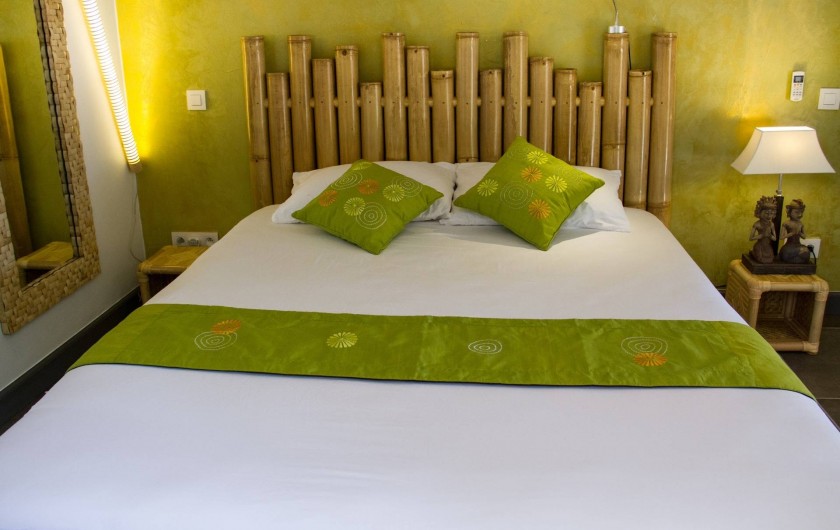 Location de vacances - Villa à Le Diamant - Chambre bambou
