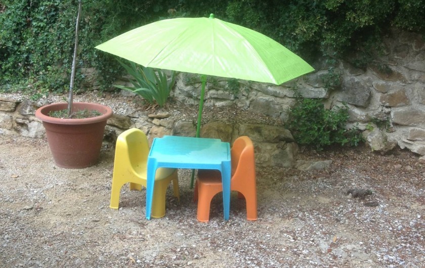 Location de vacances - Gîte à Bagnols-sur-Cèze - a chacun sa terrasse  et son coin 