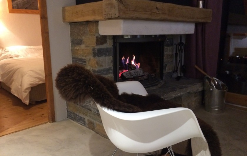 Location de vacances - Appartement à Arc 1800 - Coin cheminée