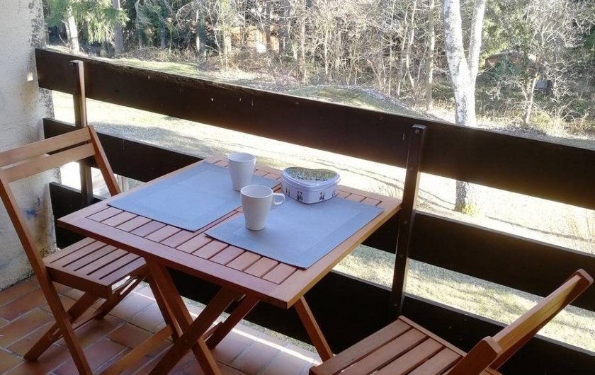 Location de vacances - Appartement à Labaroche - Le balcon donnant sur un espace vert commun à la résidence