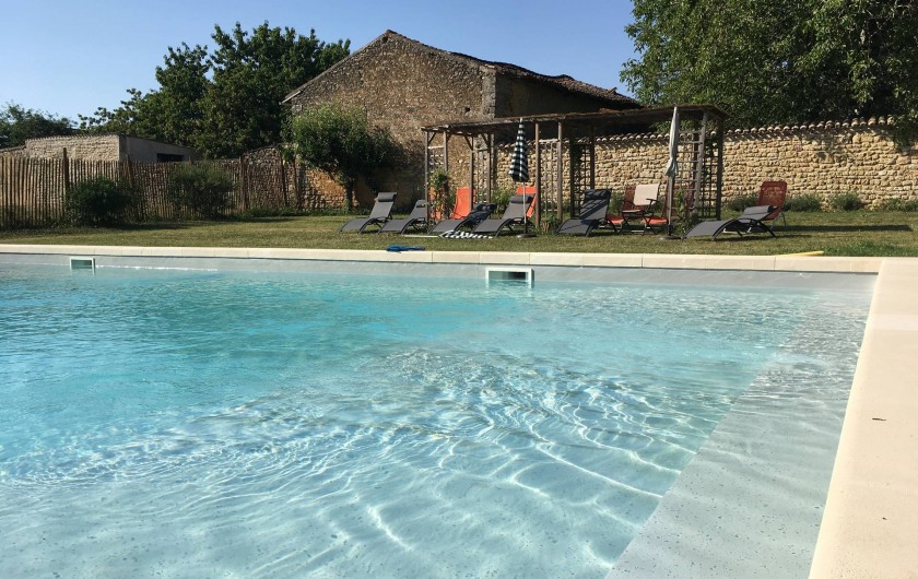 Location de vacances - Château - Manoir à Montreuil-Bonnin - Piscine