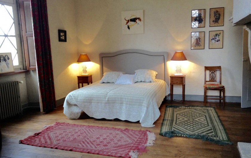 Location de vacances - Château - Manoir à Montreuil-Bonnin - chambre de la chasse