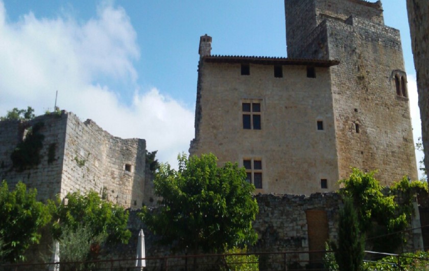 Location de vacances - Gîte à Le Poët-Laval - Vue depuis les terrasses/ Château du XIIème siècle