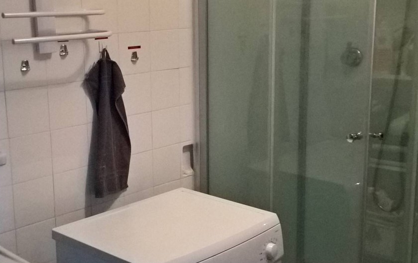 Location de vacances - Appartement à Le Grau-du-Roi - Salle d'eau: lave-linge et douche-cabine